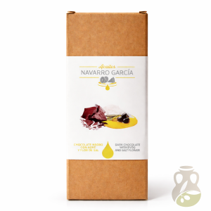 Rzemieślnicza Czekolada 70,3% KAKAO z AOVE (extra virgin olive oil ) z dodatkiem "Flor de Sal" (śmietanka morska) - 100 g.